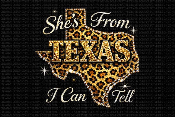 Texas Leopard Print PNG She's From Texas Sublimation Design SVG BillahCrafts 