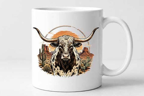 Texas Longhorn PNG | Southwestern Western Sublimation Digital Download SVG BillahCrafts 