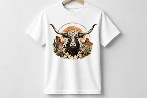 Texas Longhorn PNG | Southwestern Western Sublimation Digital Download SVG BillahCrafts 
