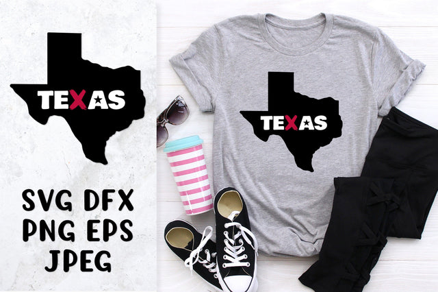 Texas map SVG cut file. Patriotic shirt design. Welcome sign SVG LaBelezoka 