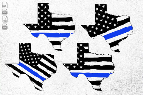 Texas Police Blue Line US Flag, United States of America Flag, Texas State Police Support SVG DesignDestine 