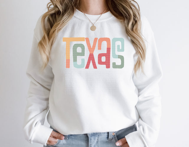 Texas Retro Typography PNG | Vintage State Name Design | Sublimation Digital Download Sublimation Print Perfect Design Shop 