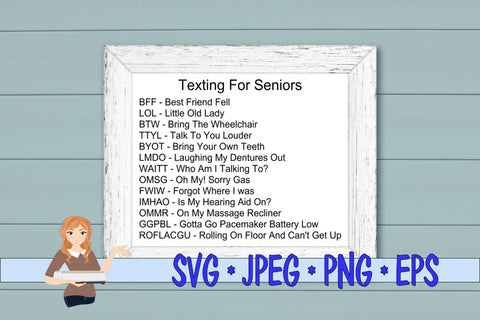 Texting For Seniors SVG Family Creations 