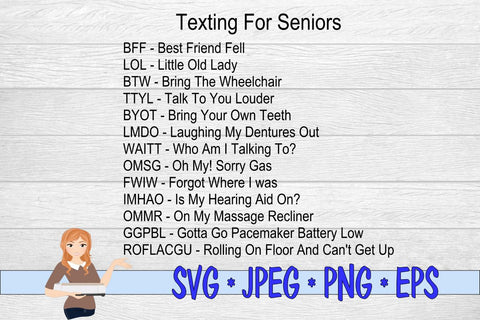 Texting For Seniors SVG Family Creations 