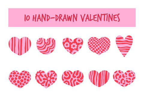 Textured Heart Shapes PNG Clipart Sublimation Rin Green 