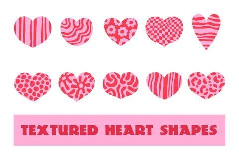 Textured Heart Shapes PNG Clipart Sublimation Rin Green 