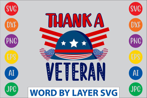 Thank A Veteran SVG DESIGN SVG Rafiqul20606 