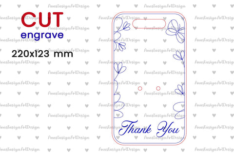 Thank you card, Gift flower holder svg, Laser cut SVG AnastasiyaArtDesign 