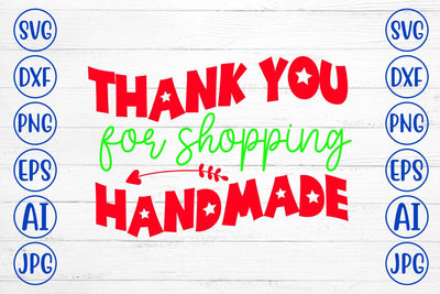 Thank You For Shopping Handmade Retro SVG SVG Syaman 