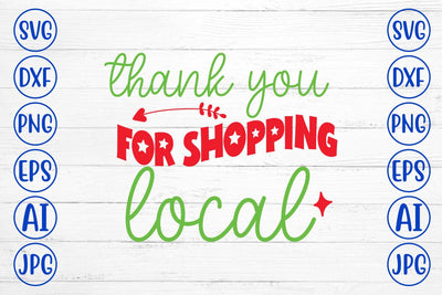 Thank You For Shopping Local Retro SVG SVG Syaman 