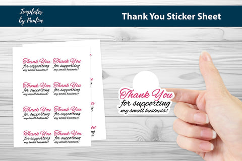Thank you for supporting my small business stickers sheet SVG Templates by Pauline 