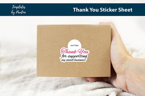 Thank you for supporting my small business stickers sheet SVG Templates by Pauline 