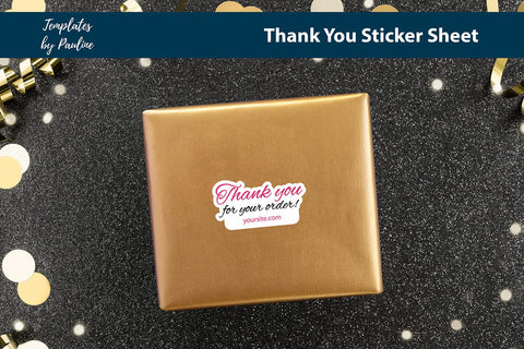 Thank you for your order stickers sheet, print and cut SVG SVG Templates by Pauline 