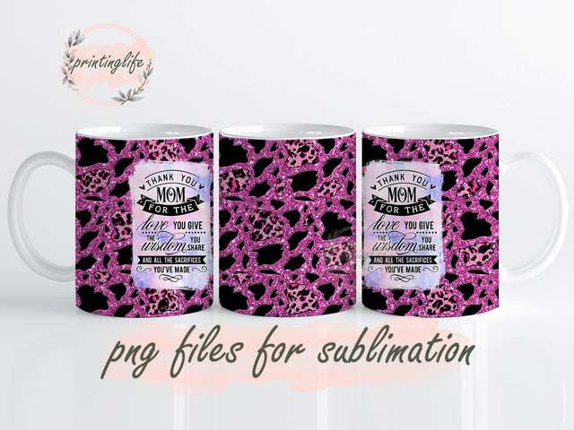 Thank you mom mug wrap png sublimation design download, mom wrap png, mom designs, tumbler png download Sublimation PrintingLife 