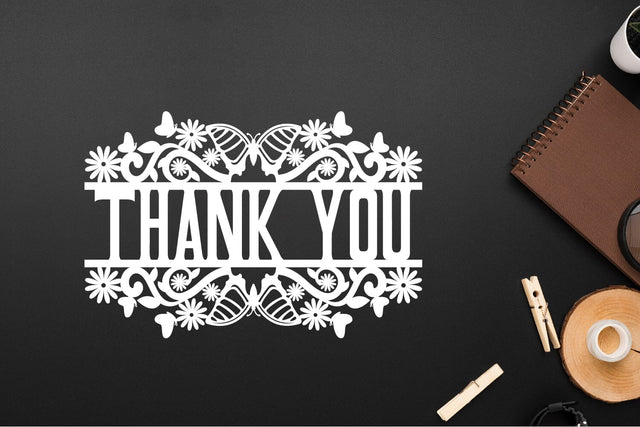 Thank You Papercut, Thank You Cut Files SVG zafrans studio 