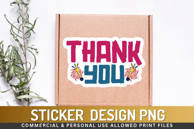 Thank you Sticker Design Sublimation Regulrcrative 