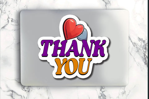 Thank you Sticker Design Sublimation Regulrcrative 