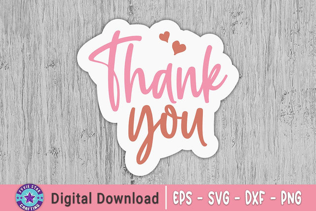 Thank you sticker, Sticker Design SVG FiveStarCrafting 