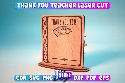 Thank You Teacher Sign Laser Cut Bundle | Teacher Gift Design | CNC Files SVG The T Store Design 
