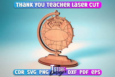 Thank You Teacher Sign Laser Cut | Teacher Gift Design | CNC Files SVG The T Store Design 