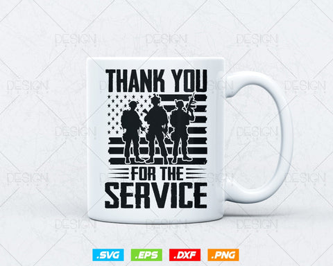 Thank You Veterans American Flag Patriotic Memorial Day Svg Png Files, Patriotic Service T-shirt Design, USA Flag Svg Files for cricut SVG DesignDestine 