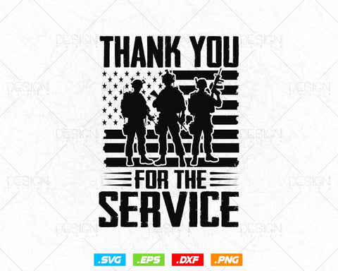Thank You Veterans American Flag Patriotic Memorial Day Svg Png Files, Patriotic Service T-shirt Design, USA Flag Svg Files for cricut SVG DesignDestine 