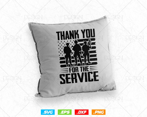Thank You Veterans American Flag Patriotic Memorial Day Svg Png Files, Patriotic Service T-shirt Design, USA Flag Svg Files for cricut SVG DesignDestine 