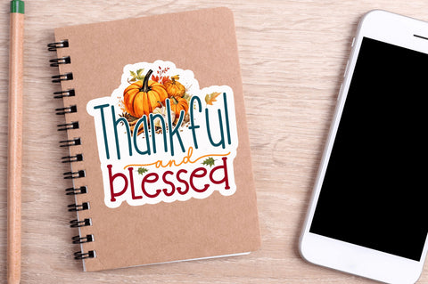 Thankful and blessed sticker Design Sublimation Regulrcrative 