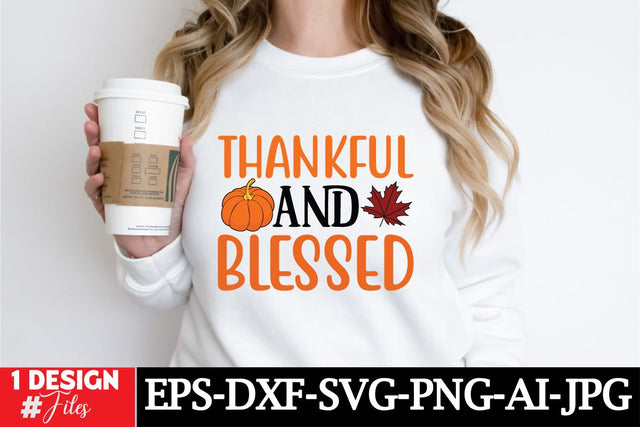 Thankful And Blessed SVG Cut File SVG Insomnia Std 