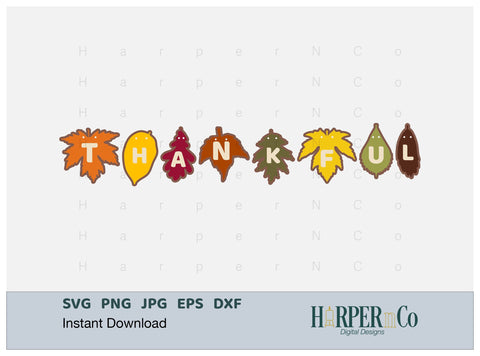 Thankful Banner SVG PNG Cut EPS File SVG HarperNCo 