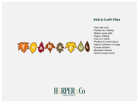 Thankful Banner SVG PNG Cut EPS File SVG HarperNCo 