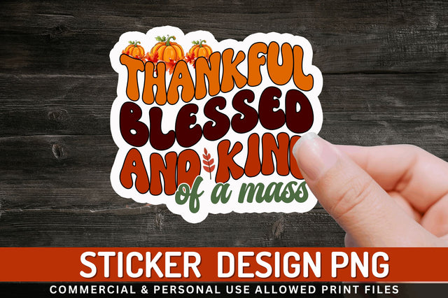 Thankful blessed and Stickers Design Sublimation Regulrcrative 
