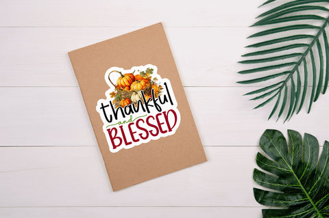 Thankful & blessed Sticker Design Sublimation Regulrcrative 