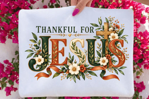 Thankful for Jesus PNG Sublimation SVGArt 