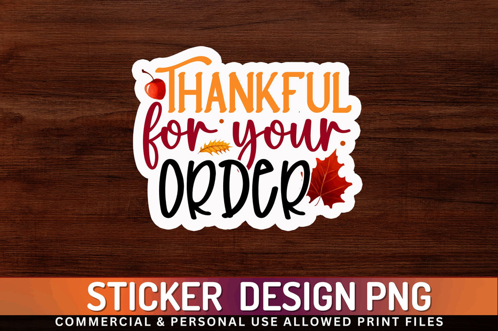 Thanksful Sticker Thankful for you Sticker Design - So Fontsy