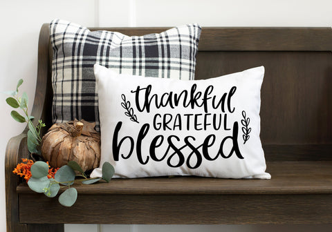Thankful, Grateful, Blessed Fall SVG Cut File SVG Pickled Thistle Creative 
