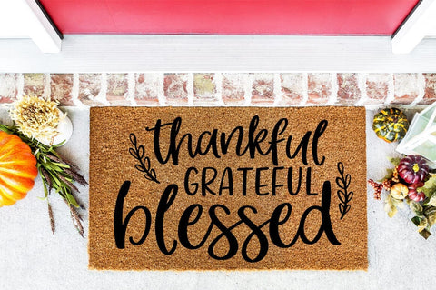 Thankful, Grateful, Blessed Fall SVG Cut File SVG Pickled Thistle Creative 