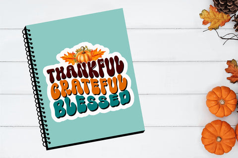 Thankful grateful blessed Stickers Design Sublimation Regulrcrative 