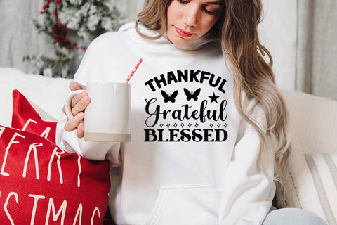 Thankful Grateful Blessed SVG Angelina750 