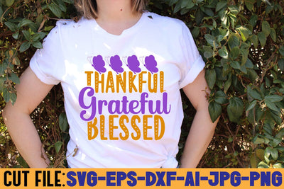 Thankful Grateful Blessed SVG DESIGN SVG Rafiqul20606 