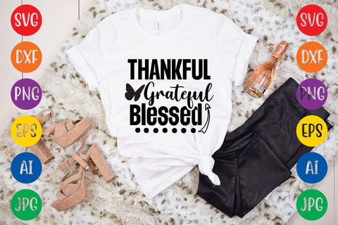 Thankful Grateful Blessed SVG DESIGN SVG Rafiqul20606 