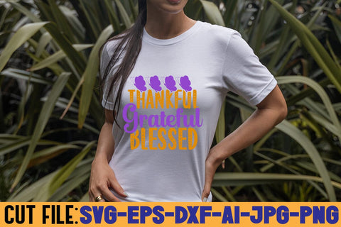 Thankful Grateful Blessed SVG DESIGN SVG Rafiqul20606 