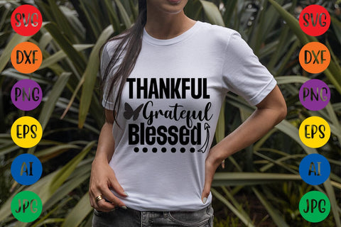 Thankful Grateful Blessed SVG DESIGN SVG Rafiqul20606 