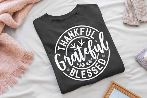 Thankful grateful blessed svg, Thanks giving t shirt, Thanks day cricut, thankful turkey t shirt svg SVG Isabella Machell 