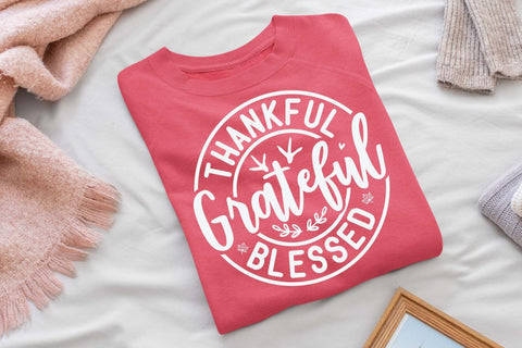 Thankful grateful blessed svg, Thanks giving t shirt, Thanks day cricut, thankful turkey t shirt svg SVG Isabella Machell 