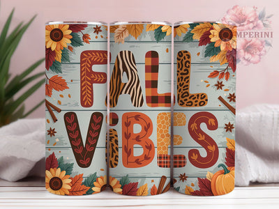 Thankful Grateful Fall Vibes Tumbler Wrap, Fall Vibes Cup, Autumn Drinkware, Cozy Fall Mug, Thanksgiving Tumbler, Grateful Fall Wrap, Autumn Season Gift Sublimation Li Zamperini 