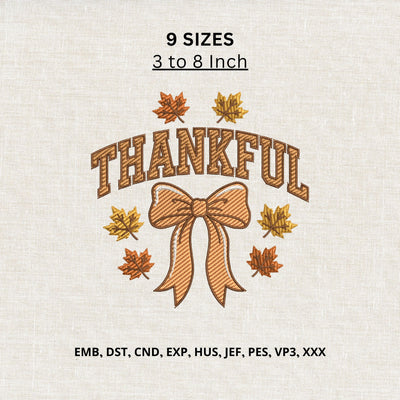 Thankful Heart Machine Embroidery Design – Gratitude Script Thanksgiving Embroidery File Embroidery/Applique DESIGNS PatternFeed8 