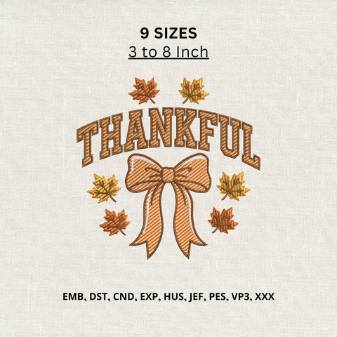 Thankful Heart Machine Embroidery Design – Gratitude Script Thanksgiving Embroidery File Embroidery/Applique DESIGNS PatternFeed8 