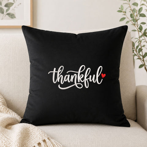 Thankful Heart Machine Embroidery Design – Gratitude Script Thanksgiving Embroidery File Embroidery/Applique DESIGNS PatternFeed8 