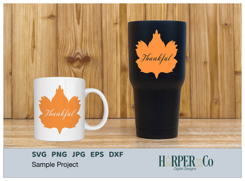 Thankful Leaf SVG PNG Cut EPS File SVG HarperNCo 
